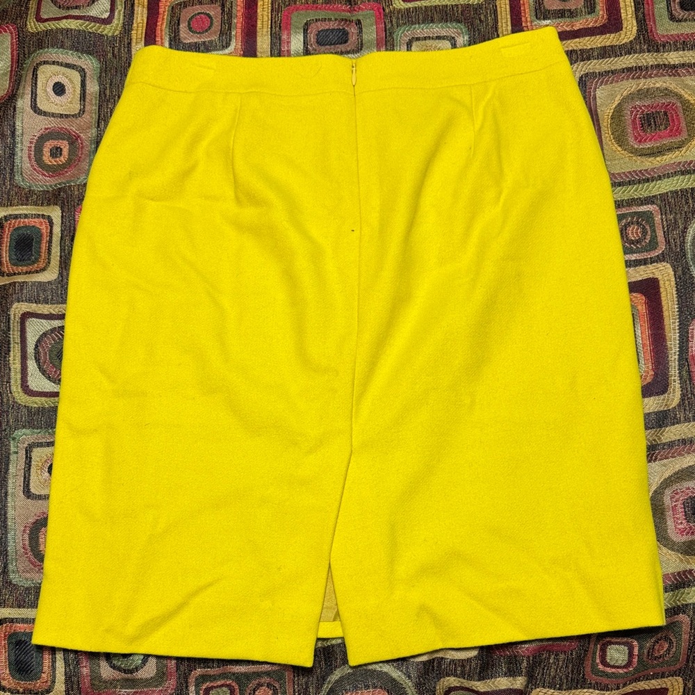J. Crew Bright Yellow Pencil Skirt - Picture 3 of 4